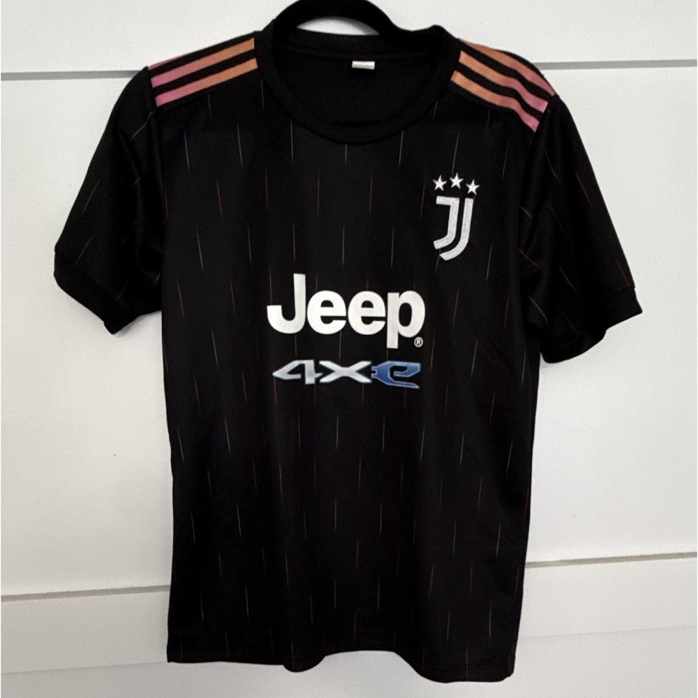 Juventus Cristiano Ronaldo 7 Soccer Jersey Shirt Black Mens Small CR7